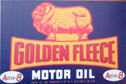 Golden Fleece ACTIV 8 brand new. tin metal sign MAN CAVE hc sleigh