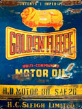 Golden Fleece H.D. Motor oil multi compounded tin metal sign 40x30 - Tin Sign Factory Australia