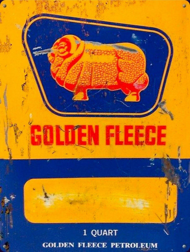 Golden Fleece H.D. Motor oil multi compounded tin metal sign 40x30