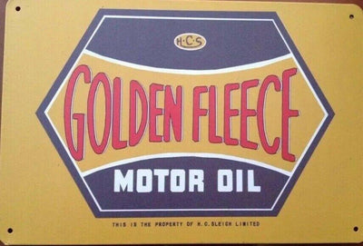 Golden Fleece Oil Rustic Vintage Metal Tin Sign Man Cave,Garage, Shed and Bar AU