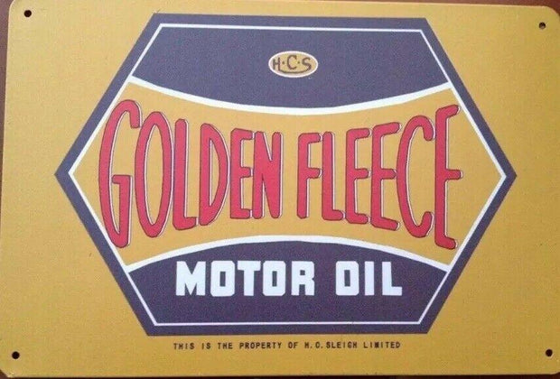 Golden Fleece Oil Rustic Vintage Metal Tin Sign Man Cave,Garage, Shed and Bar AU