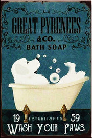 GREAT PYRENEES & CO. Vintage Retro Rustic Wall Décor Plaques Man Cave Metal Sign