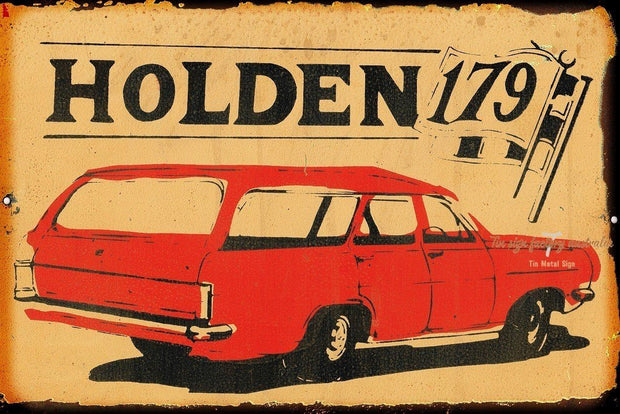HOLDEN 179 Rustic Look Vintage Tin Metal Sign Man Cave, Shed-Garage and Bar