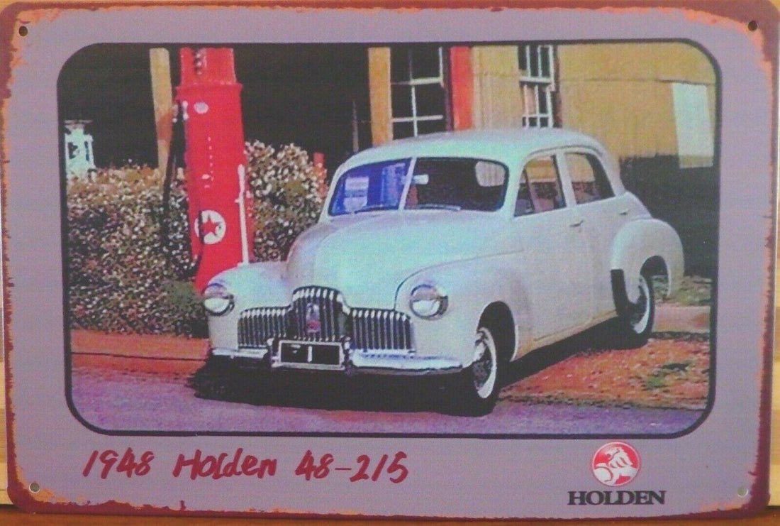HOLDEN 1948 Rustic Metal Sign Vintage Tin Shed Garage Bar Man Cave Wall Plaques - Tin Sign Factory Australia