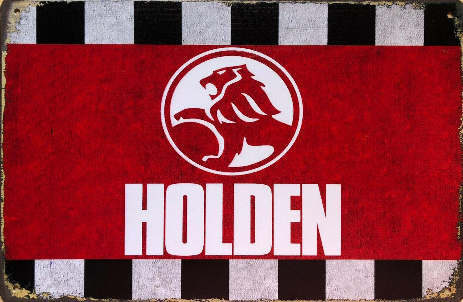 HOLDEN Garage Rustic Look Vintage Tin Signs Man Cave, Shed and Bar Sign - Tin Sign Factory Australia