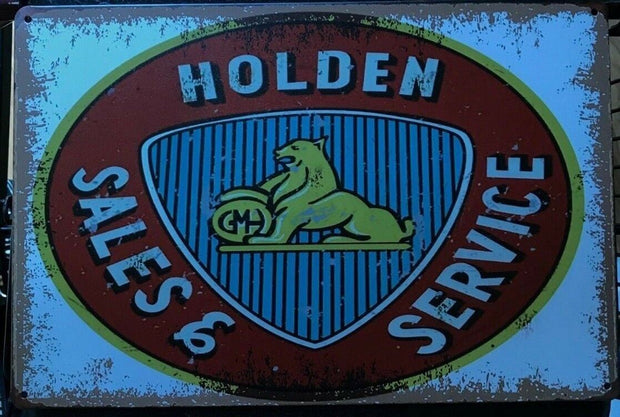 HOLDEN Rustic Look Vintage Tin Metal Sign Man Cave, Shed-Garage and Bar Sign