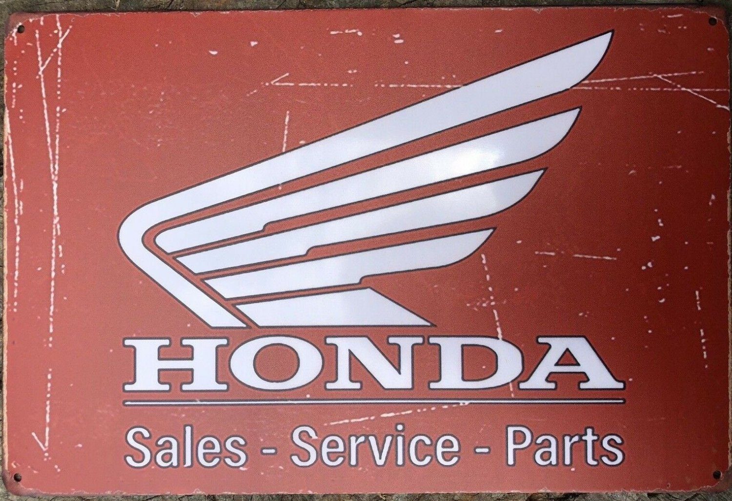 HONDA Rustic Look Vintage Tin Metal Sign Man Cave, Shed-Garage and Bar Sign - Tin Sign Factory Australia