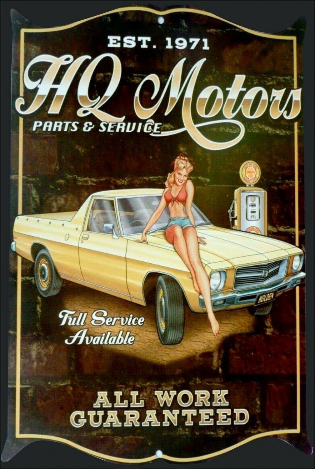 Holden HQ ute gmh tin metal sign MAN CAVE brand new - Tin Sign Factory Australia