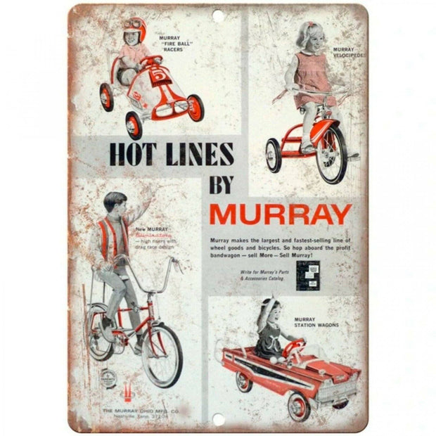 Hot Lines By Murray tin metal sign MAN CAVE