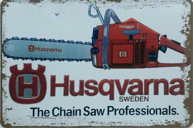 Husqvarna tin metal sign MAN CAVE brand new