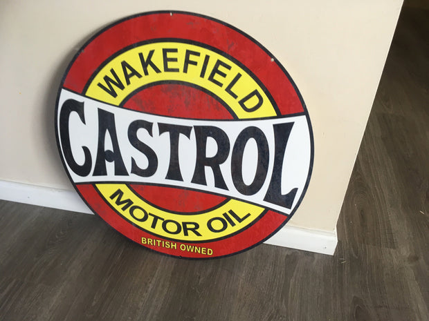 Castrol  Metal  sign Man cave bar  Free postage Australia wide - TinSignFactoryAustralia