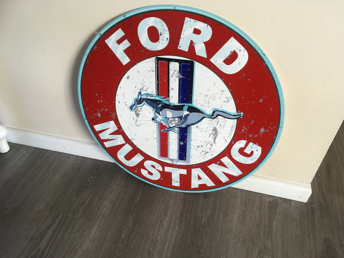 A Ford Mustang Metal  sign Man cave bar  Free postage Australia wide - TinSignFactoryAustralia