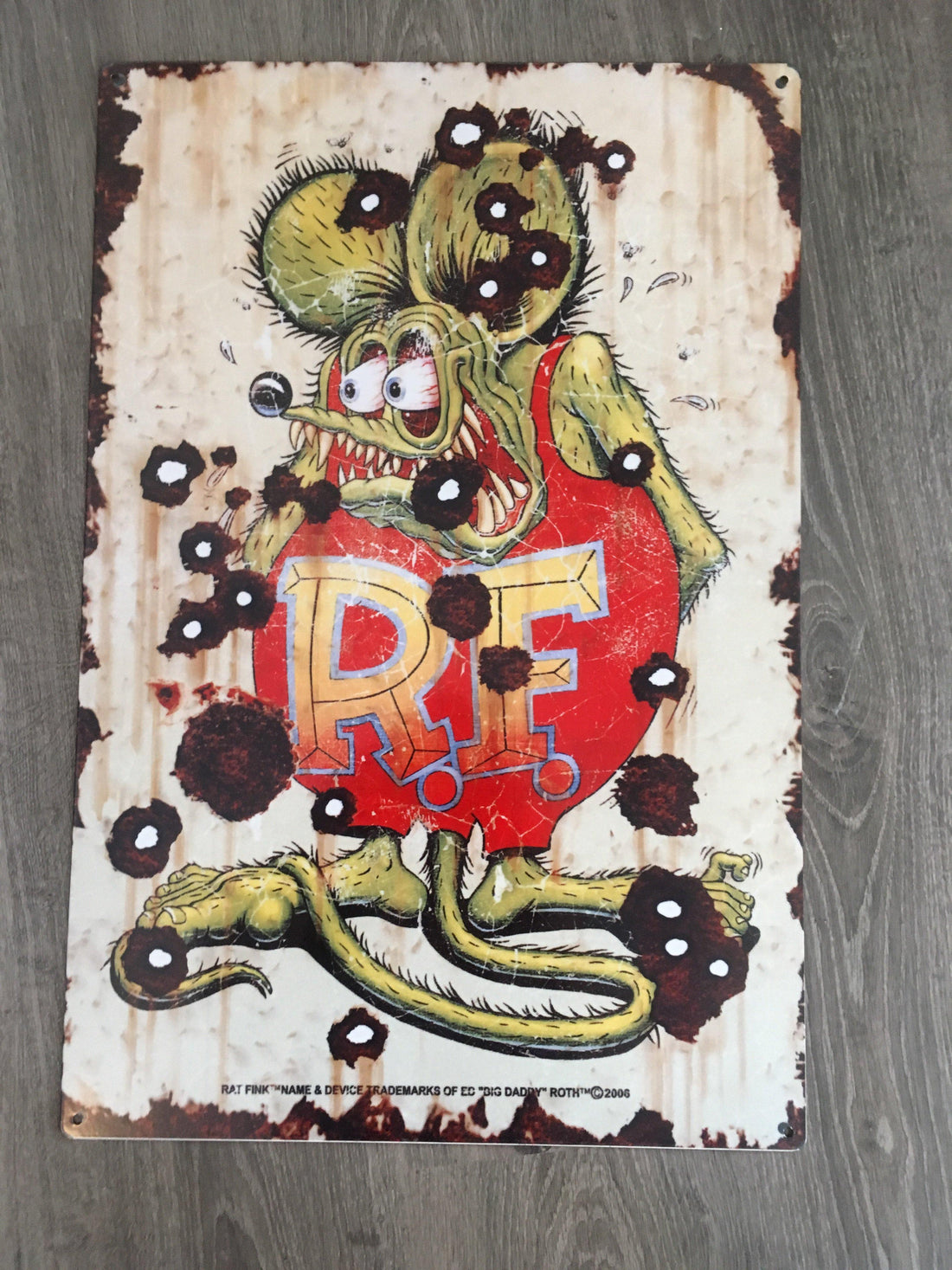 Rat Fink Metal metal sign bar garage shed man cave - Tin Sign Factory Australia