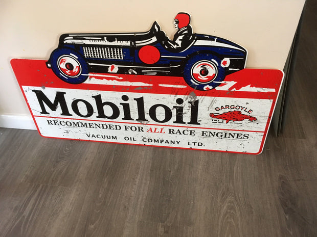 Mobiloil Gargoyle Metal metal sign bar garage shed man cave - Tin Sign Factory Australia