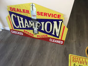 Champion Dealer service metal tin sign bar garage Free postage Australia - TinSignFactoryAustralia