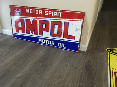 Ampol  Motor Oil Metal  Sublimated  All Quality  Reproduction - TinSignFactoryAustralia