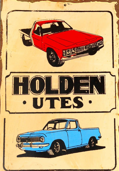 Holden Utes metal sign 20 x 30 cm free postage - TinSignFactoryAustralia