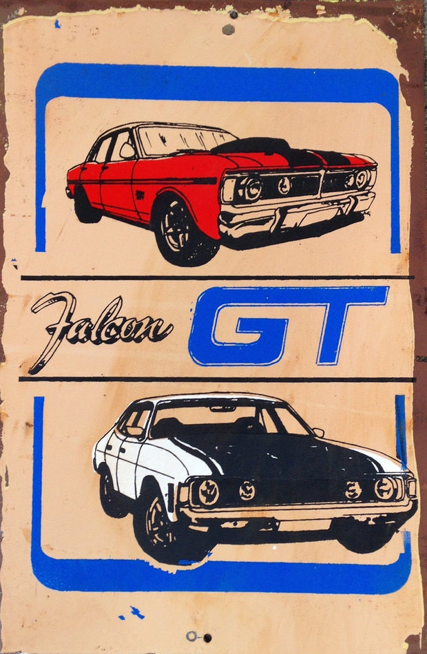 Falcon GT metal sign 20 x 30 cm free postage - TinSignFactoryAustralia