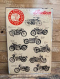 INDIAN 1901 MOTORCYCLES 60x40 CM Sign | Screen Printed By AUSTRALIAN COMPANY - Tin Sign Factory Australia