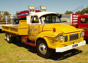 YELLOW BEDFORD TRUCK Retro/ Vintage Tin Metal Sign Historic Trucks Man Cave, Wall Home Décor, Shed-Garage, and Bar