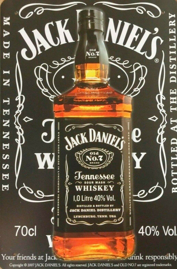 Jack Daniel Bottel new tin metal sign MAN CAVE