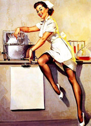 SEXY PIN-UP NURSE Retro/Vintage Metal Plaque Sign Style Man Cave Garage