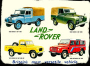 LAND ROVERS Retro/Vintage Metal Plaque Sign Style Man Cave Garage