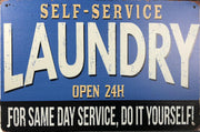 LAUNDRY HOME DECOR Garage Rustic Look Vintage Tin Signs Man Cave, Shed Bar Sign