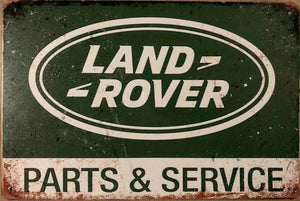 Land Rover parts service tin metal sign MAN CAVE