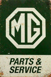 Land Rover parts service tin metal sign MAN CAVE