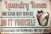 Laundry Room Rustic new tin metal sign MAN CAVE