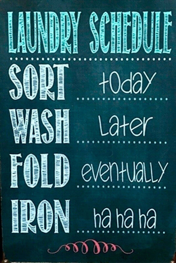 Laundry schedule new tin metal sign MAN CAVE