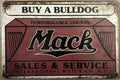 MACK Trucks Garage Rustic Vintage Metal Tin Sign Man Cave, Shed and Bar AU - Tin Sign Factory Australia