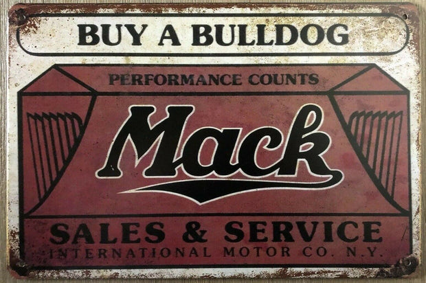MACK Trucks Garage Rustic Vintage Metal Tin Sign Man Cave, Shed and Bar AU