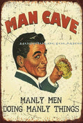 MANLY MEN DOING MANLY THINGS Rustic Retro/Vintage Home Garage Wall Café Resto or Bar Tin Metal Sign