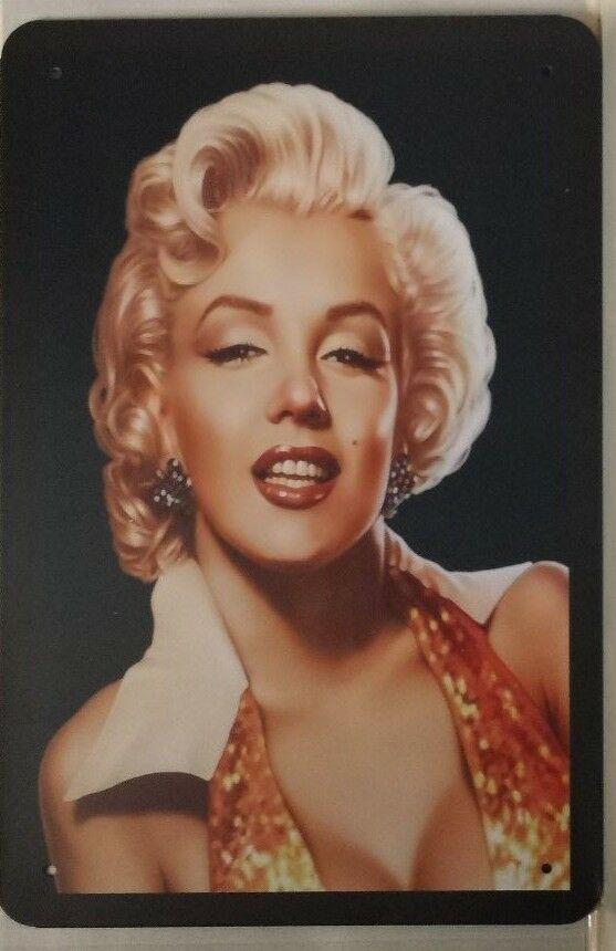 MARILYN Tin Metal Sign Rustic Look .. MAN CAVE . brand new. AU SELLER