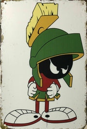 MARVIN THE MARTIAN Garage Rustic Look Vintage Tin Signs Man Cave, Shed Bar Sign