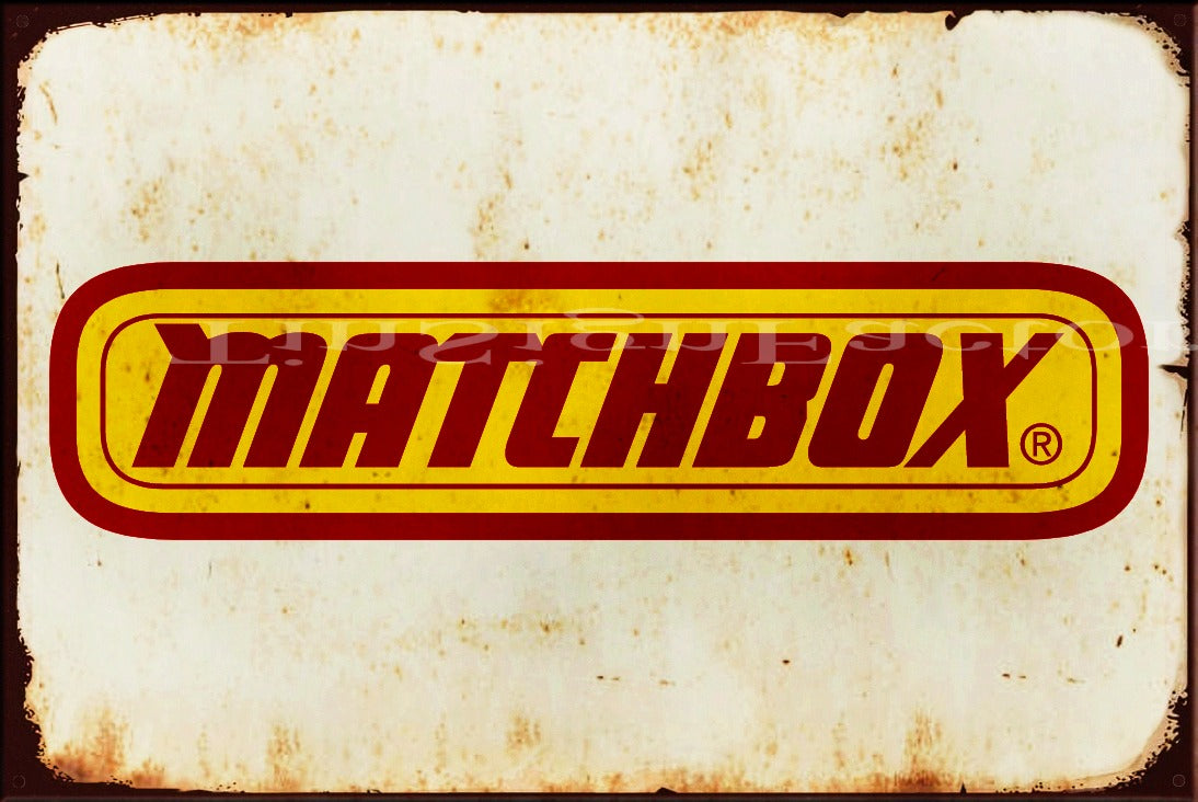 MATCHBOX LOGO Vintage Retro Rustic Garage Man Cave Metal Sign