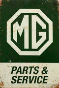 MG MGB parts service tin metal sign MAN CAVE - Tin Sign Factory Australia
