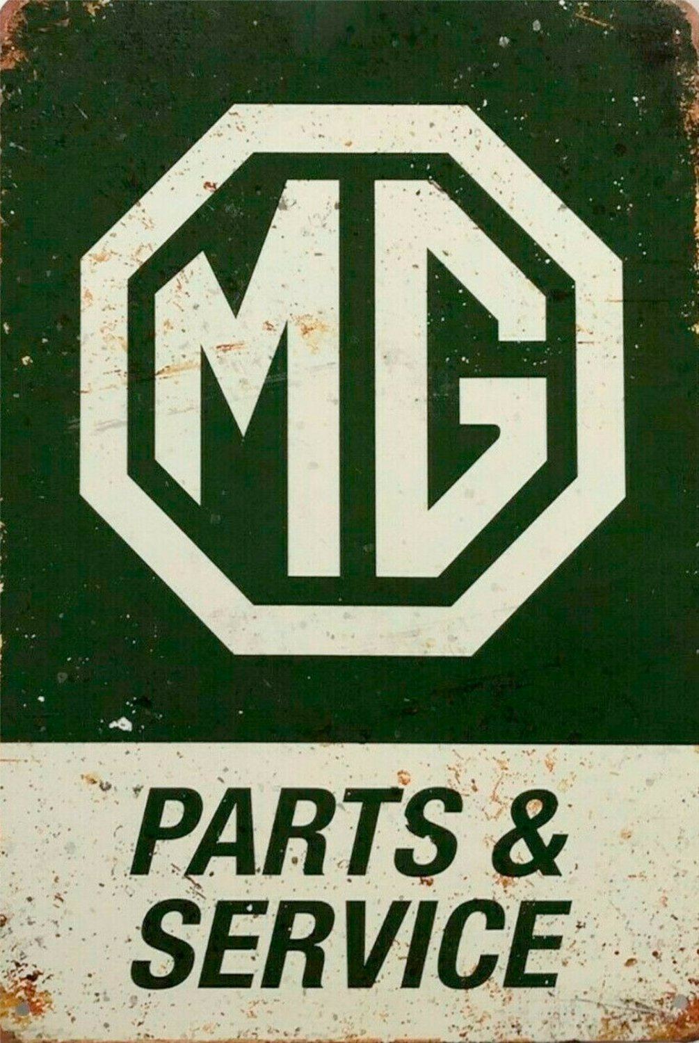 MG MGB parts service tin metal sign MAN CAVE - Tin Sign Factory Australia