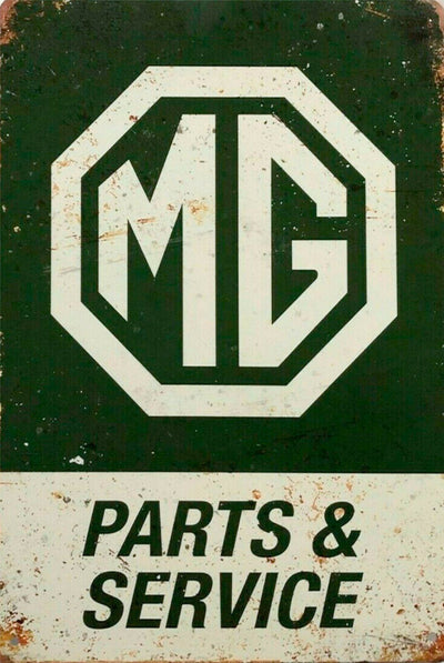 MG MGB parts service tin metal sign MAN CAVE