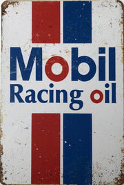 MOBILE OIL Garage Rustic Look Vintage Tin Signs Man Cave Shed and Bar SIGN