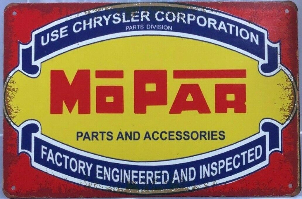 MOPAR Rustic Look Vintage Tin Metal Sign Man Cave, Shed-Garage and Bar - Tin Sign Factory Australia