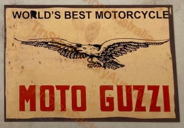 MOTO GUZZI 20x30 CM Sign | Screen Printed By AUSTRALIAN COMPANY