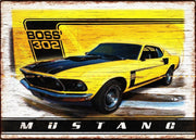 MUSTANG BOSS' 302 Retro Rustic Look Vintage Tin Metal Sign Man Cave, Shed-Garage, and Bar