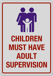 MUST HAVE ADULT SUPERVISION Retro/ Vintage Tin Metal Sign Man Cave, Wall Home Decor, Shed-Garage, and Bar