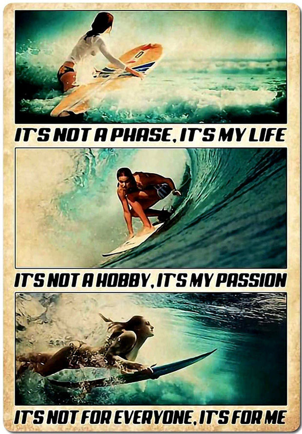 MY LIFE, MY PASSION Retro/ Vintage Tin Metal Sign Man Cave, Wall Home Decor, Shed-Garage, and Bar