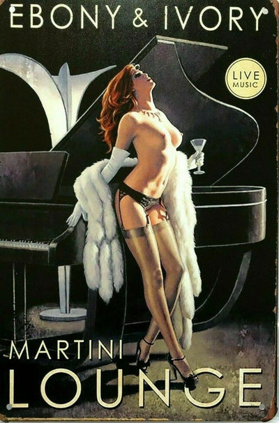Martini Lounge new tin metal sign MAN CAVE