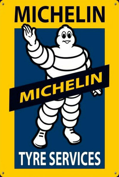 Michelin Man tyres tyre service tin metal sign MAN CAVE brand new