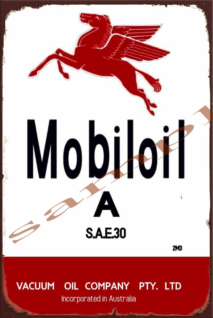 MOBIL OIL SAE Retro/ Vintage Wall Home Décor, Shed-Garage and Bar Tin